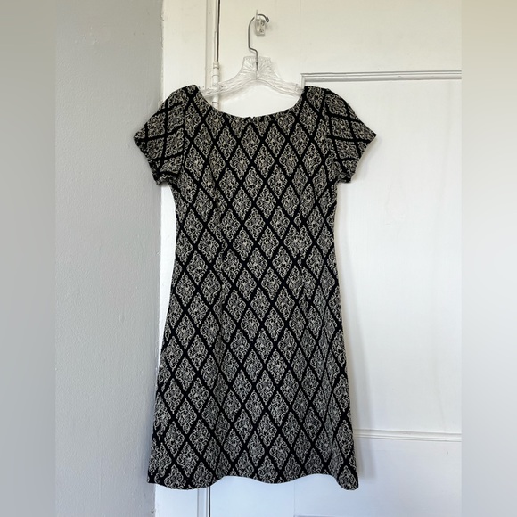 Zara holiday gold trim dress - Picture 1 of 1